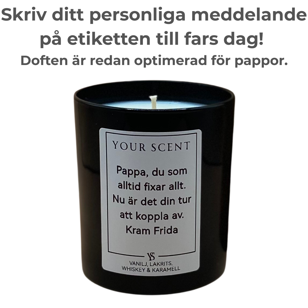 Fars dag doftljus – whiskey & karamell, vanilj & lakrits