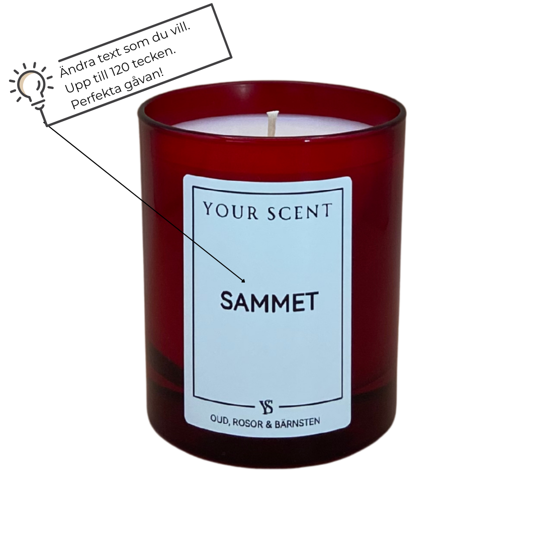 Doftljus Sammet – rosor, oud & bärnsten