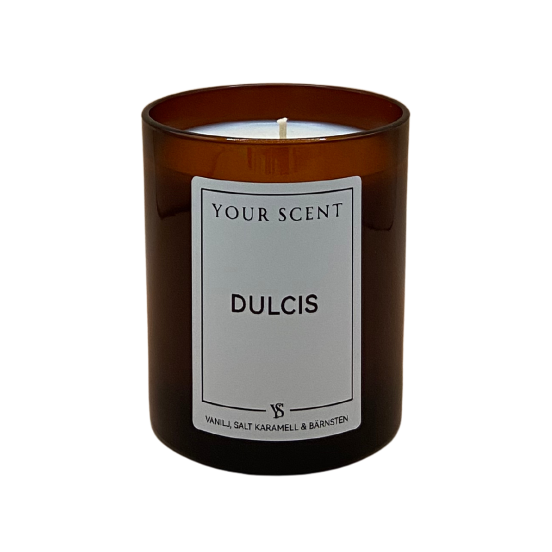 Doftljus Dulcis - vanilj, salt karamell & bÀrnsten