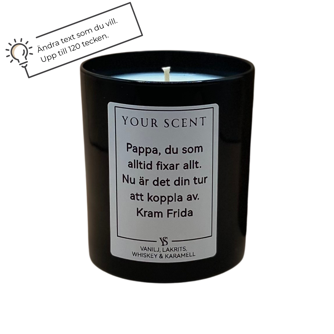 Fars dag doftljus – whiskey & karamell, vanilj & lakrits