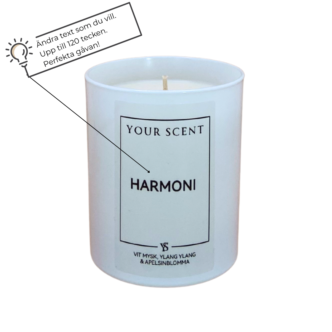 Doftljus Harmoni - vit mysk, ylang ylang & apelsinblomma