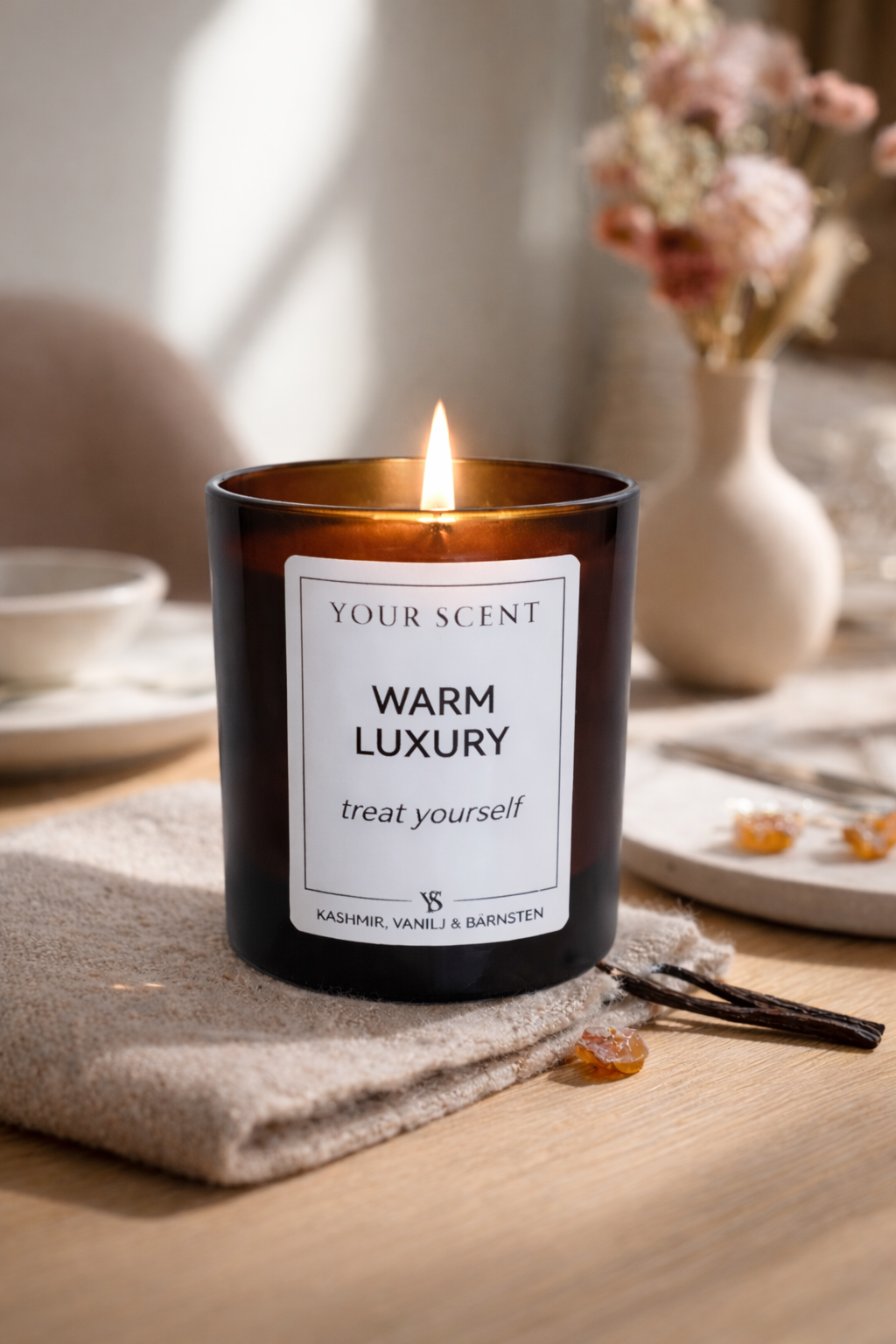 Doftljus Warm Luxury - Kashmir, vanilj & bärnsten