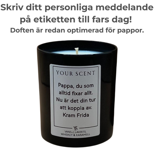 Fars dag doftljus – whiskey & karamell, vanilj & lakrits